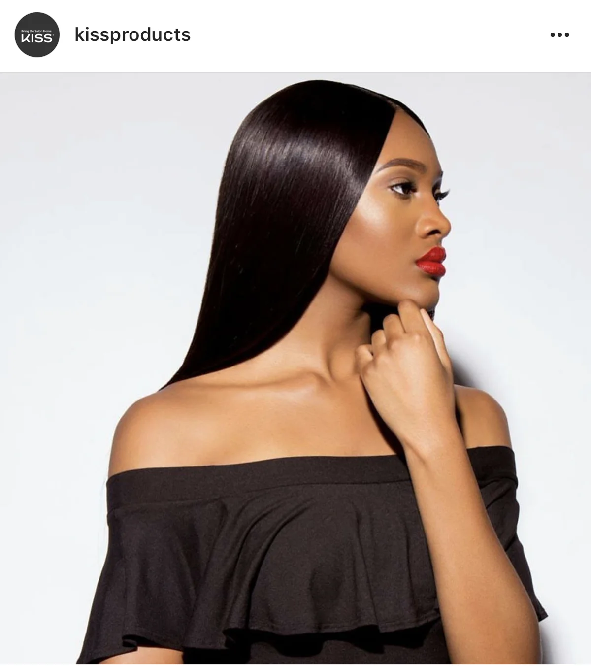 The Kiss Products Instagram post featuring Ahdis